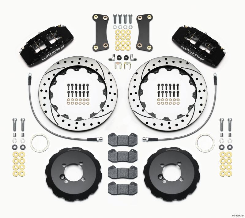 Wilwood Dynapro 6 Front Hat Kit 12.88in Drilled 2002-Up Mini Cooper w/ Lines - 140-13062-D