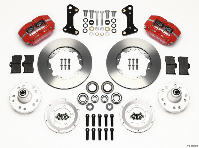 Wilwood Dynapro Dust-Boot Front Kit 11.00in Red 67-69 Camaro 64-72 Nova Chevelle - 140-13202-R