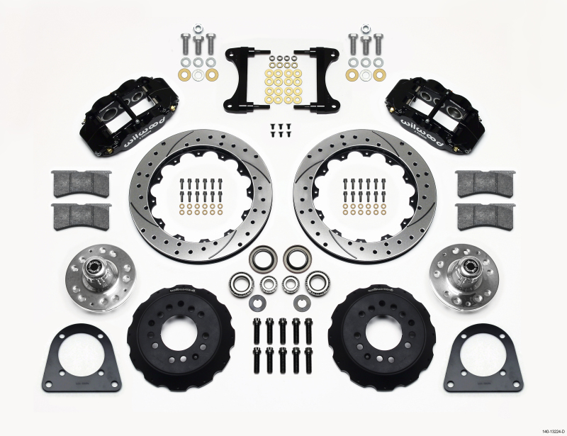 Wilwood Narrow Superlite 6R Front Hub Kit 12.88in Drilled TCI-IFS 71-78 (Pinto Based) - 140-13224-D