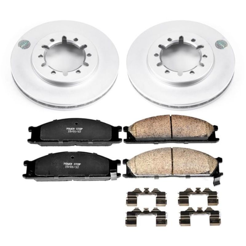 Power Stop 99-04 Nissan Frontier Front Z17 Evolution Geomet Coated Brake Kit - CRK2278