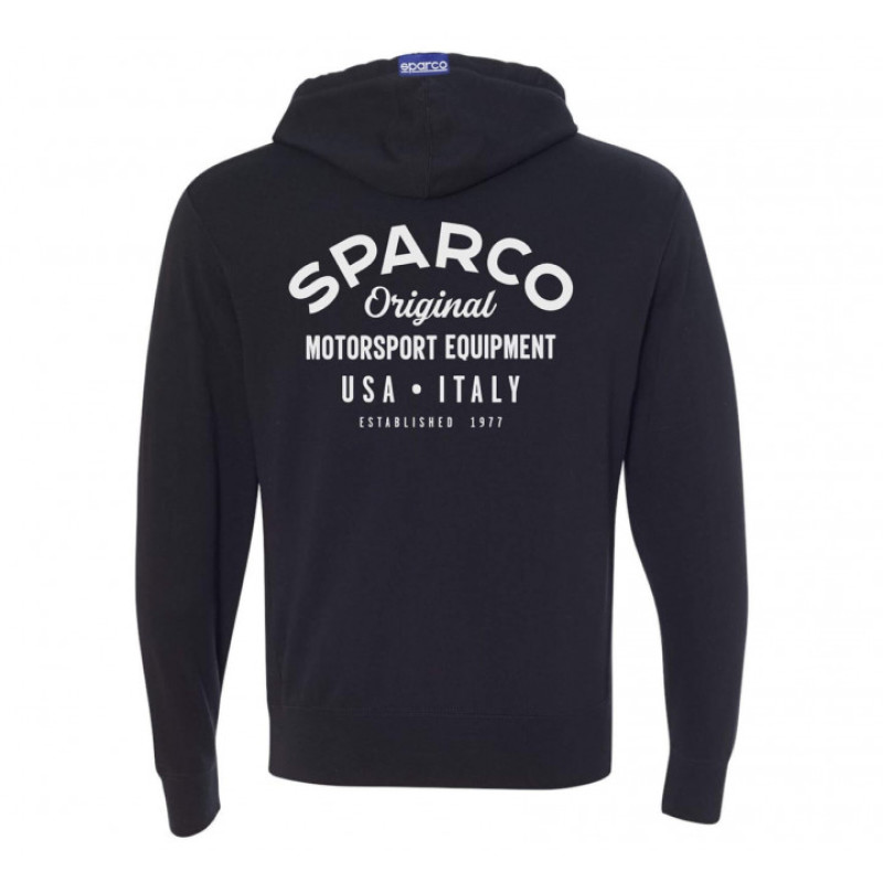 Sparco Sweatshirt ZIP Garage BLK - Small - SP04800NR1S