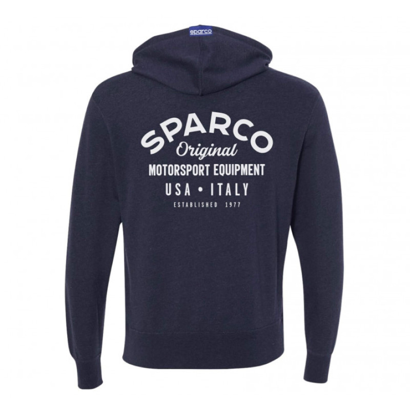 Sparco Sweatshirt ZIP Garage NVY - Small - SP04800BM1S