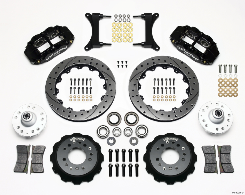 Wilwood Narrow Superlite 6R Front Hub Kit 12.88in Drilled 79-87 GM G Body - 140-12298-D