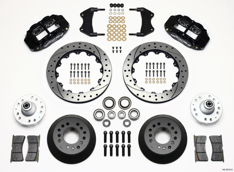 Wilwood Narrow Superlite 6R Front Hub Kit 12.88in Drilled WWE ProSpindle - 140-9919-D