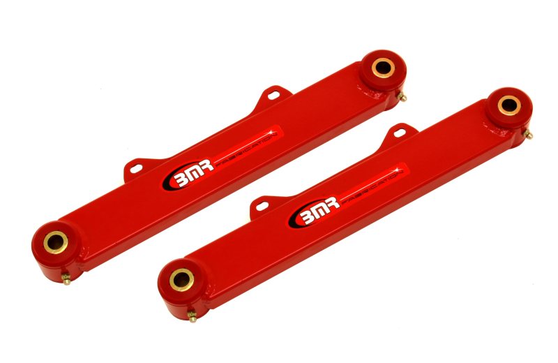 BMR 10-15 5th Gen Camaro Rear Non-Adj. Toe Rods (Polyurethane) - Red - TR002R