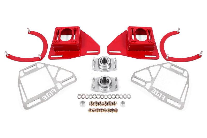 BMR Suspension 82-92 Chevy Camaro Caster/Camber Plates w/ Lockout Plates - Red - WAK331R
