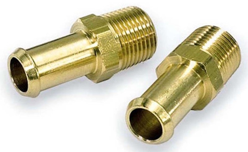 Moroso Fuel Hose Fitting - 1/2in NPT to 3/8in Hose - Brass - Single - 65375