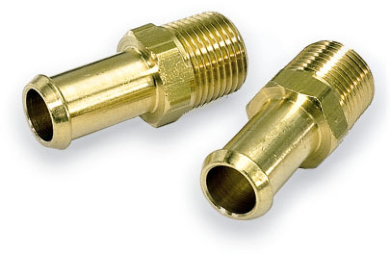 Moroso Fuel Hose Fitting - 3/8in NPT to 1/2in Hose - Brass - Single - 65390