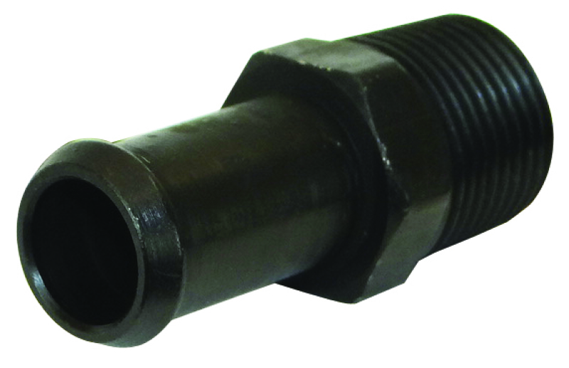 Moroso Air/Oil Separator Fuel Line Fitting - 3/8in to 1/2in Hose - Straight - Black - Single - 65389
