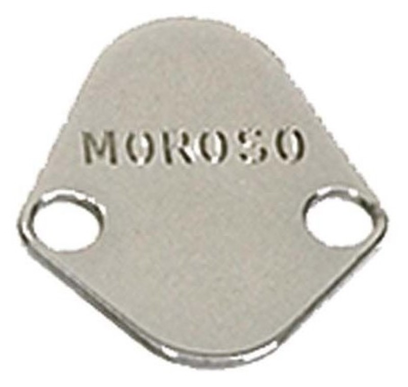 Moroso Chevrolet Big Block/Chrysler 273-440/Ford Fuel Pump Block-Off Plate - Chrome Plated Steel - 65394