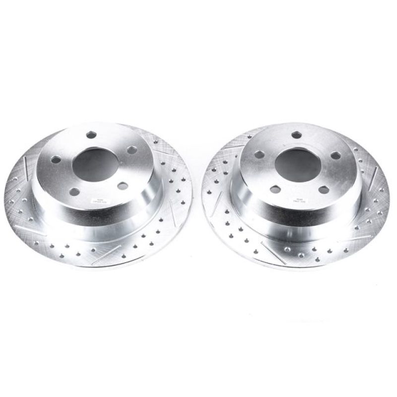 Power Stop 99-04 Jeep Grand Cherokee Rear Evolution Drilled & Slotted Rotors - Pair - AR8743XPR
