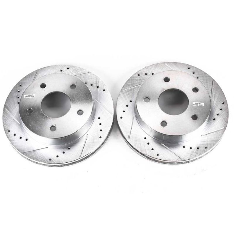 Power Stop 00-01 Dodge Ram 1500 Front Evolution Drilled & Slotted Rotors - Pair - AR8747XPR