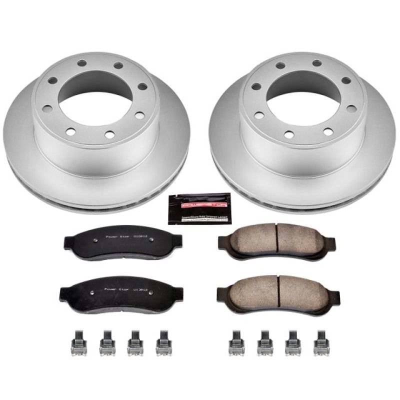 Power Stop 05-07 Ford F-350 Super Duty Rear Z17 Coated Brake Kit - CRK1799