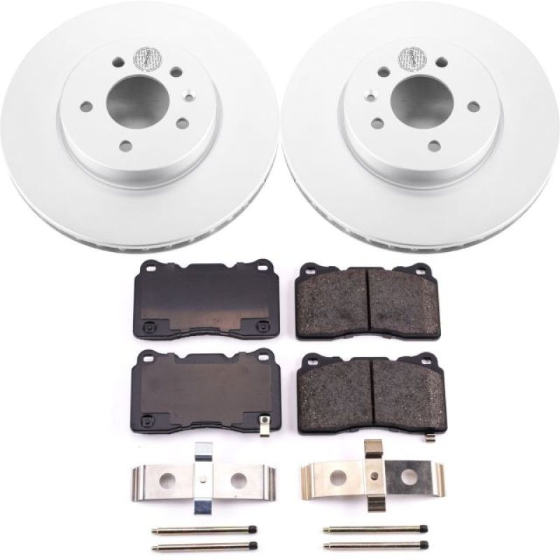 Power Stop 13-18 Cadillac ATS Front Z17 Evolution Geomet Coated Brake Kit - CRK6389