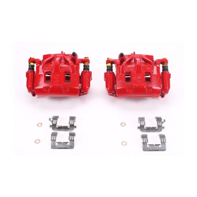 Power Stop 06-07 Subaru B9 Tribeca Front Red Calipers w/Brackets - Pair - S3348 Power Stop 06-07 Subaru B9 Tribeca Front Red Calipers w/Brackets - Pair - S3348