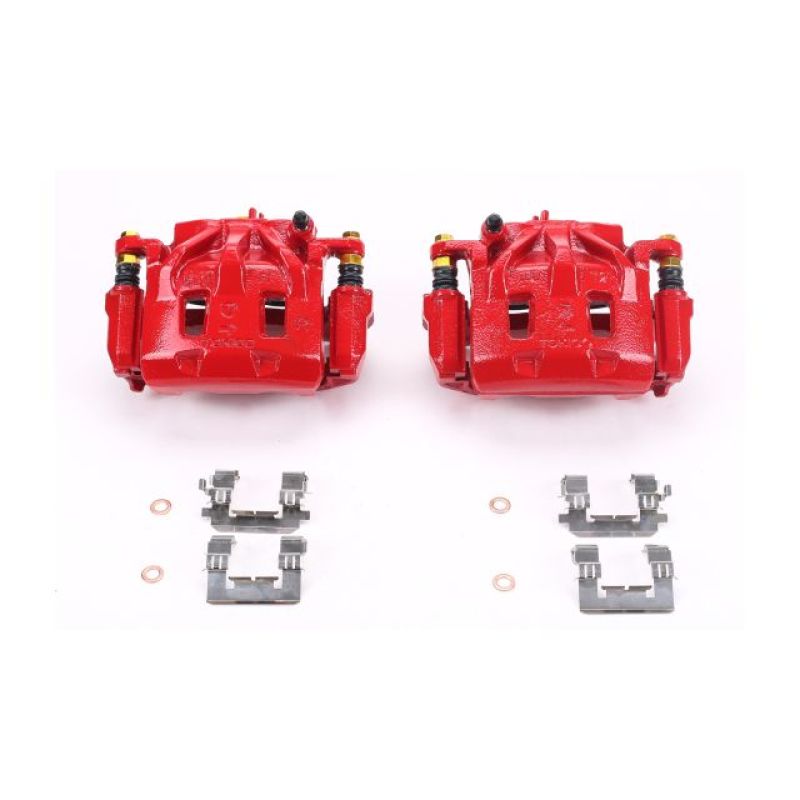 Power Stop 06-07 Subaru B9 Tribeca Front Red Calipers w/Brackets - Pair - S3348