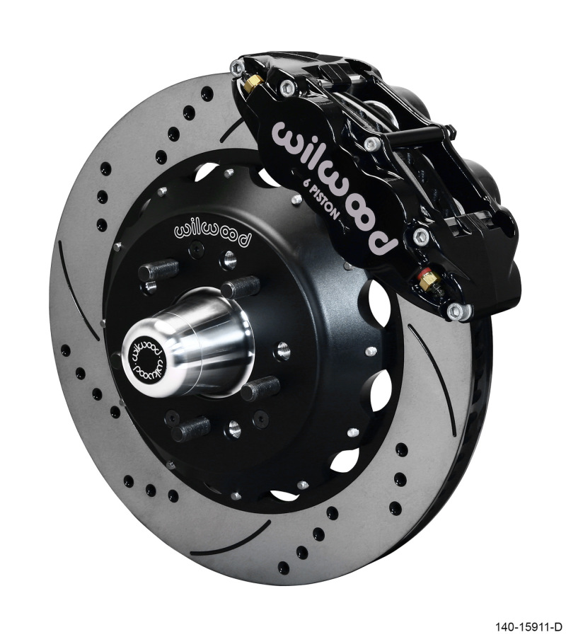 Wilwood Narrow Superlite 6R Front Big Brake Kit 14.00in SRP Drilled and Slotted Rotor - Black - 140-15911-D