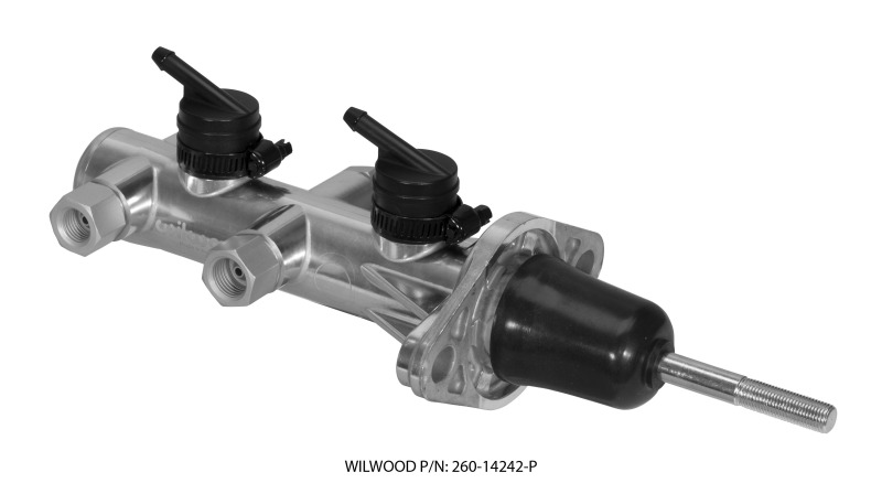 Wilwood Tandem Remote Master Cylinder - 15/16in Bore Ball Burnished - 260-14242-P