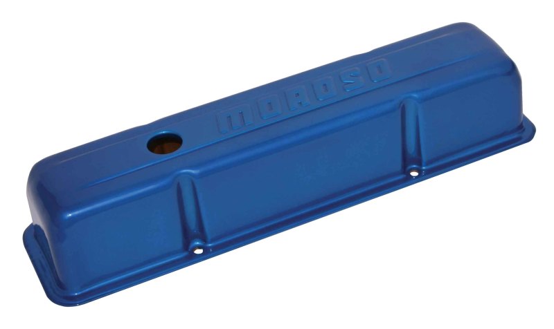 Moroso Chevrolet Small Block Valve Cover - Blue Powder Coat - Single - 68005