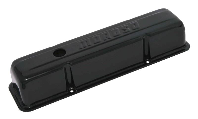 Moroso Chevrolet Small Block Valve Cover - Black Powder Coat - Single - 68003