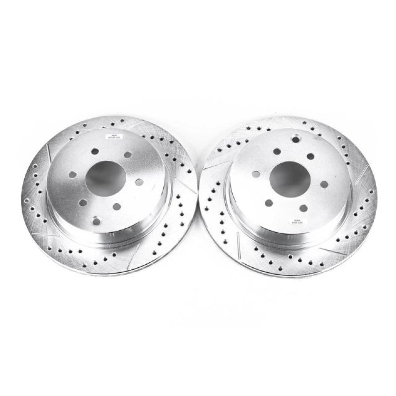 Power Stop 05-12 Nissan Pathfinder Rear Evolution Drilled & Slotted Rotors - Pair - JBR1125XPR
