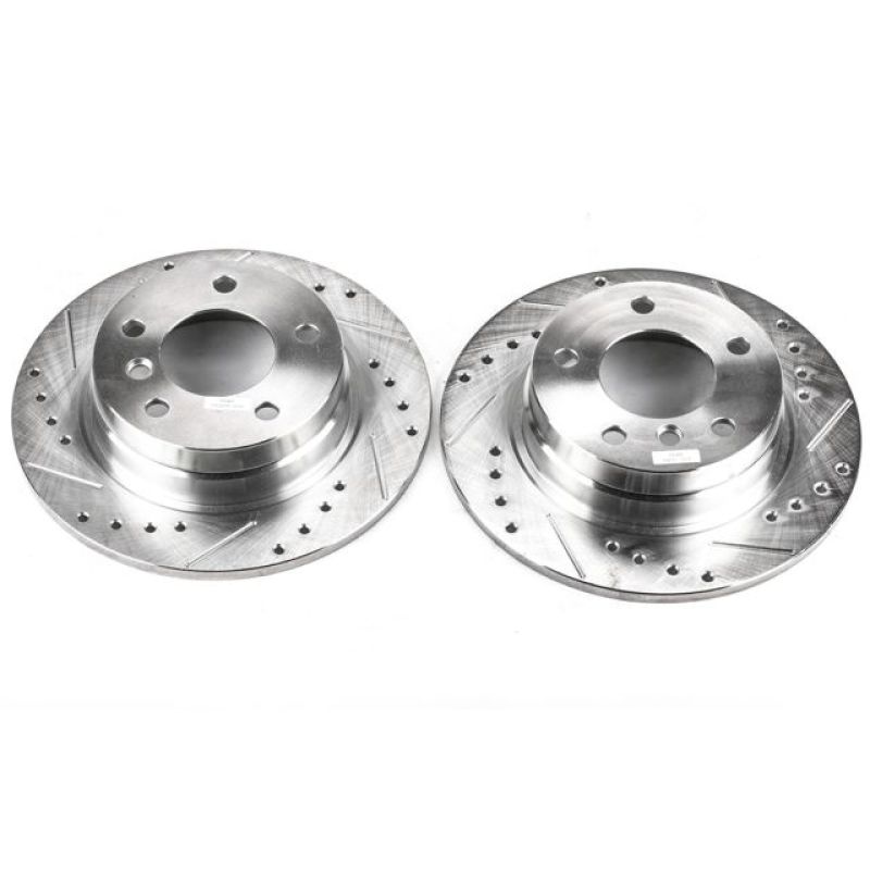 Power Stop 92-98 BMW 318i Rear Evolution Drilled & Slotted Rotors - Pair - EBR420XPR