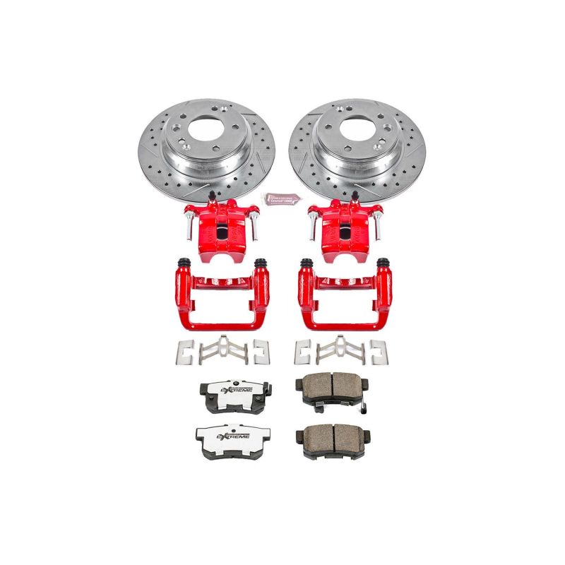 Power Stop 99-01 Acura RL Rear Z26 Street Warrior Brake Kit w/Calipers - KC3154-26