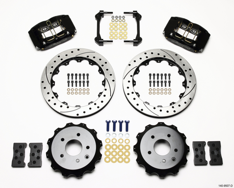 Wilwood Dynapro Radial Rear Kit 13.00in Drilled Nissan 350Z/Fiti G35 - 140-9507-D