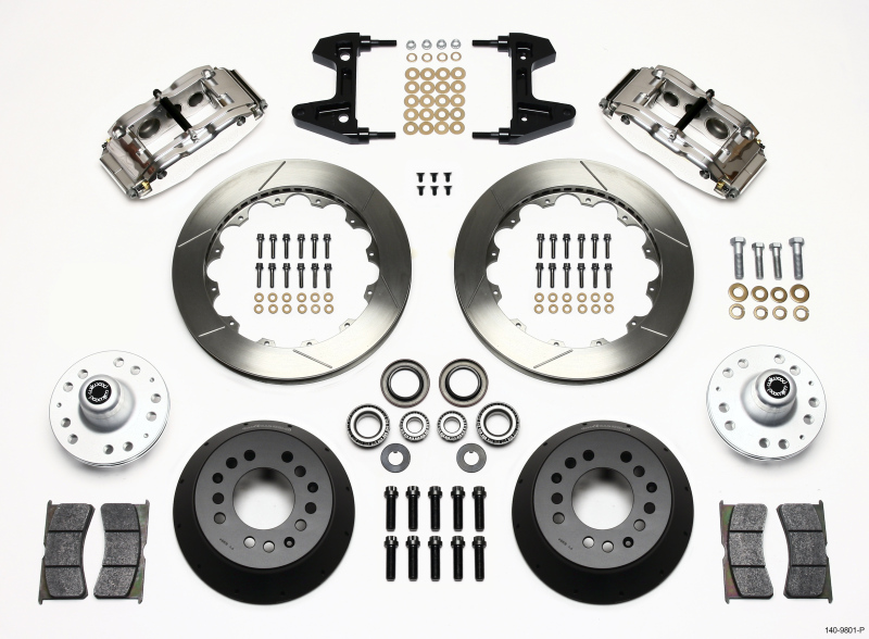 Wilwood Narrow Superlite 6R Front Hub Kit 12.88in Polished 74-80 Pinto/Mustang II Disc Spindle only - 140-9801-P