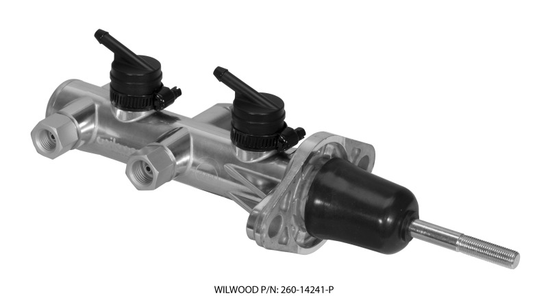 Wilwood Tandem Remote Master Cylinder - 7/8in Bore Ball Burnished - 260-14241-P