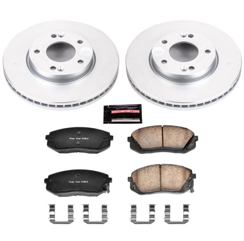 Power Stop 07-10 Kia Rondo Front Z17 Evolution Geomet Coated Brake Kit - CRK5851