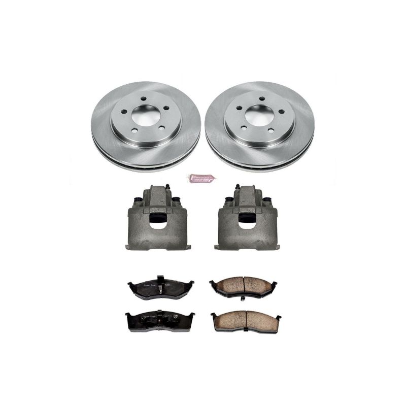 Power Stop 2000 Chrysler Grand Voyager Front Autospecialty Brake Kit w/Calipers - KCOE2140