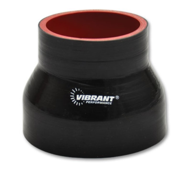 Vibrant 4 Ply Reducer Coupler 3in ID x 2.5in ID x 4.5n Long - Black - 19731