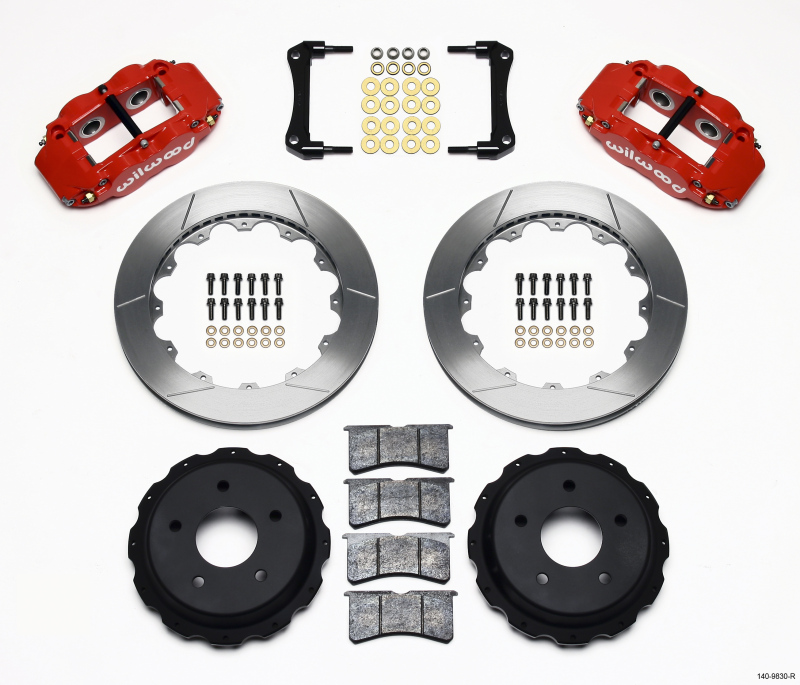 Wilwood Narrow Superlite 4R Rear Kit 12.88in Red 98-02 Camaro/Firebird - 140-9830-R