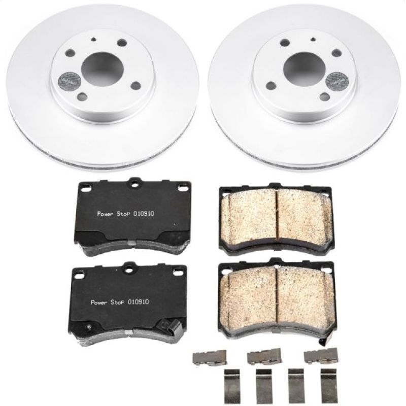 Power Stop 91-03 Ford Escort Front Z17 Evolution Geomet Coated Brake Kit - CRK4936