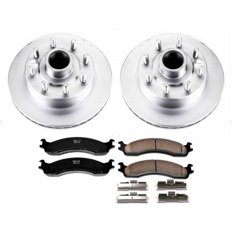 Power Stop 99-07 Ford E-350 Super Duty Front Z17 Coated Brake Kit - CRK5088