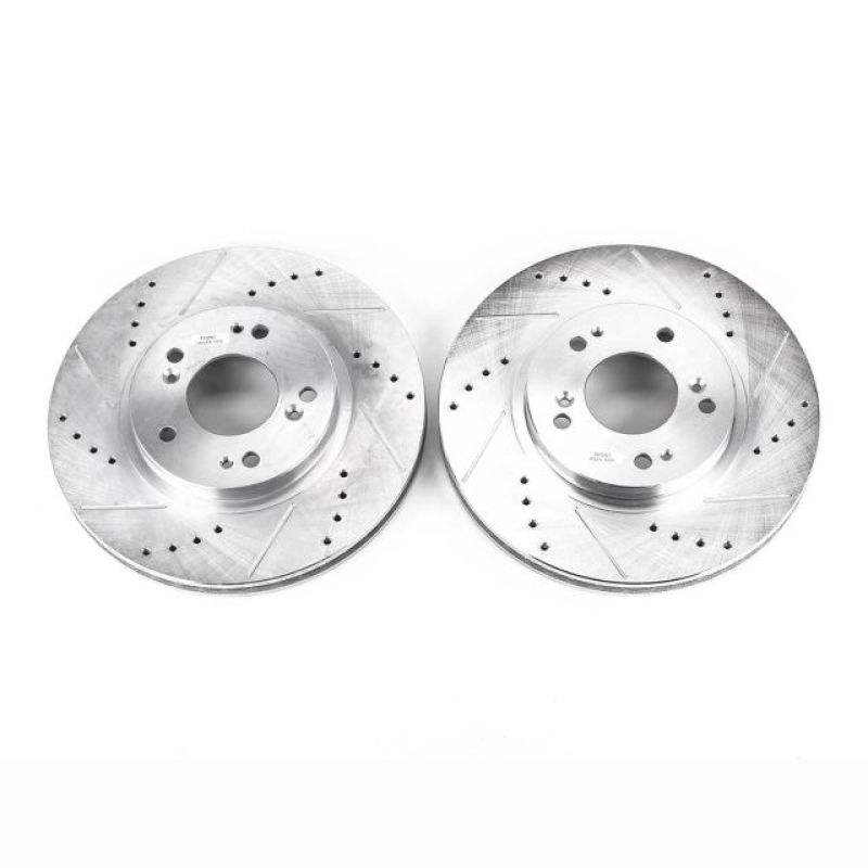 Power Stop 04-08 Mitsubishi Endeavor Front Evolution Drilled & Slotted Rotors - Pair - JBR1122XPR