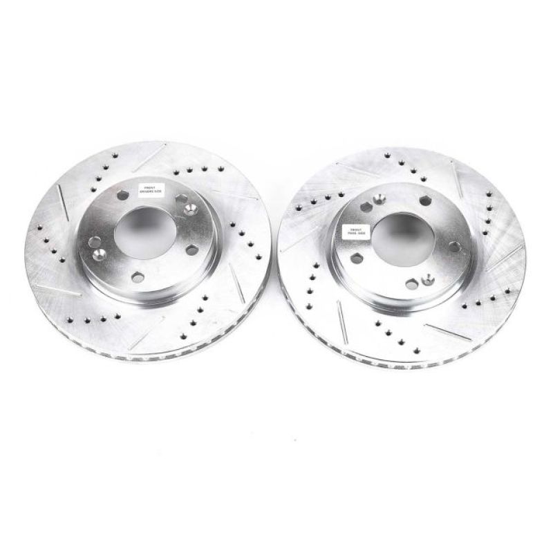 Power Stop 09-12 Hyundai Elantra Front Evolution Drilled & Slotted Rotors - Pair - JBR1136XPR