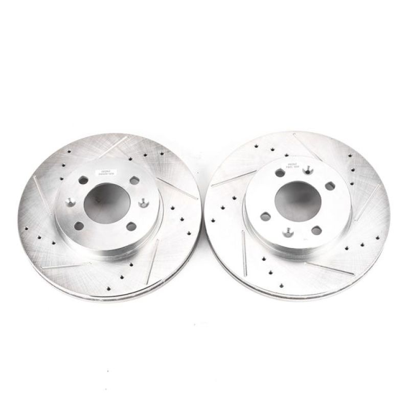 Power Stop 06-11 Hyundai Accent Front Evolution Drilled & Slotted Rotors - Pair - JBR1159XPR