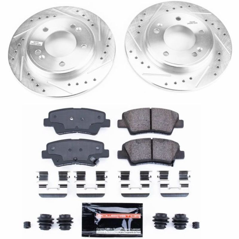 Power Stop 2019 Hyundai Veloster Rear Z23 Evolution Sport Brake Kit - K8331 Power Stop 2019 Hyundai Veloster Rear Z23 Evolution Sport Brake Kit - K8331