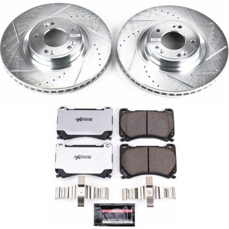 Power Stop 09-14 Hyundai Genesis Front Z26 Street Warrior Brake Kit - K5843-26