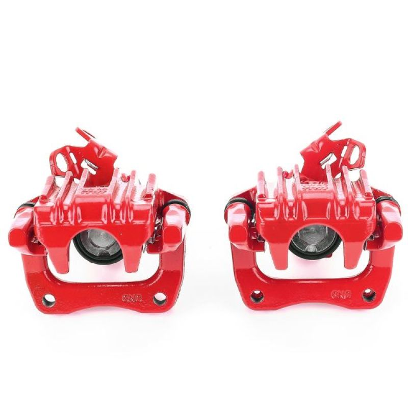 Power Stop 10-13 Audi A3 Rear Red Calipers w/Brackets - Pair - S6650