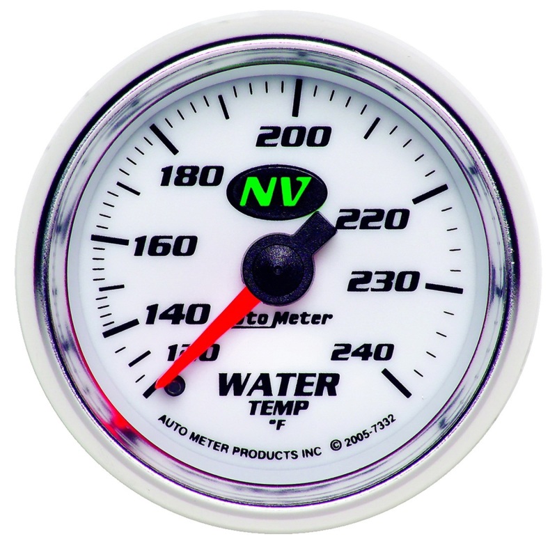 Autometer Water Temp NV 2-1/16in 120-240 Deg F Mechanical Gauge - 7332