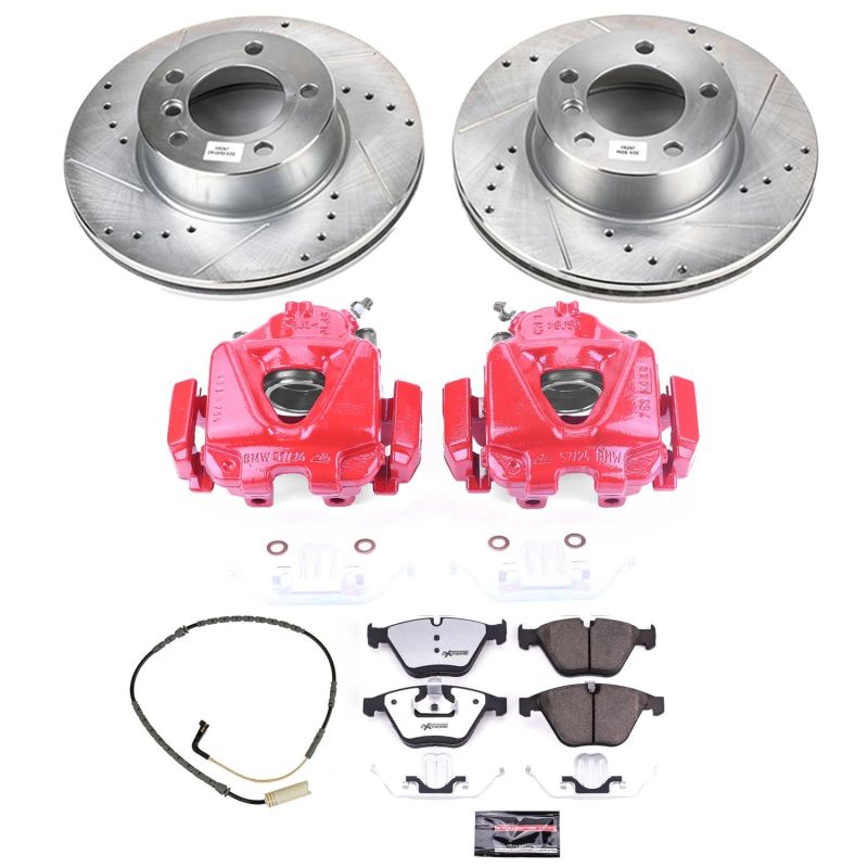 Power Stop 09-10 BMW 328i xDrive Front Z26 Street Warrior Brake Kit w/Calipers - KC4678-26