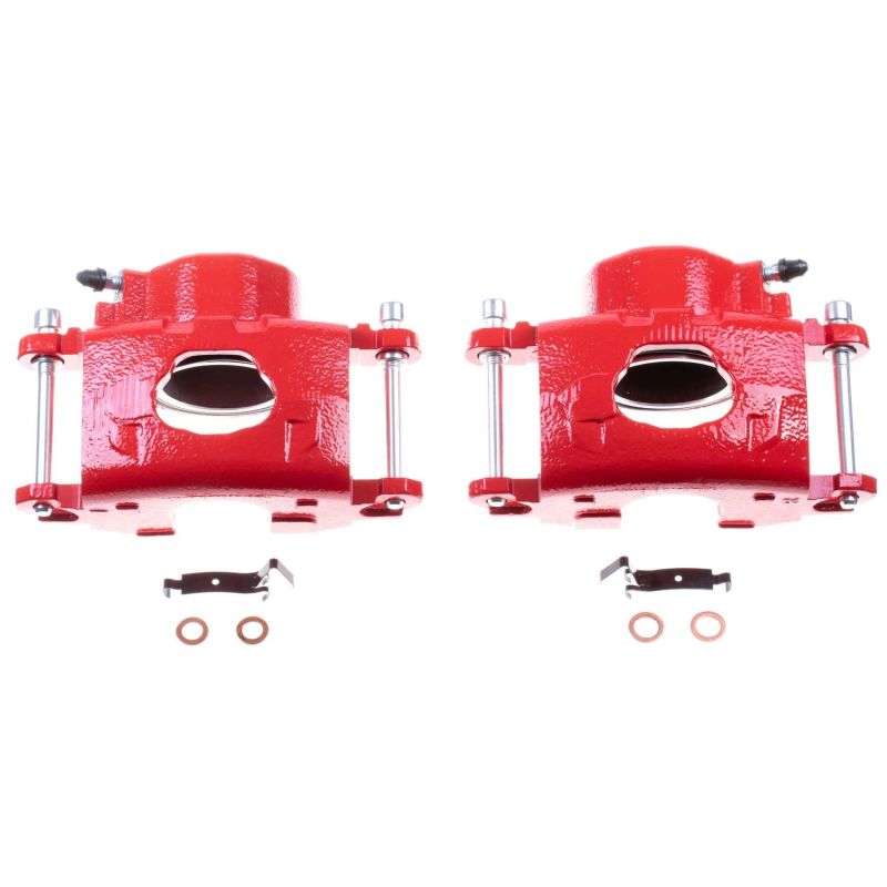 Power Stop 1977 Buick Electra Front Red Calipers - Pair - S4006