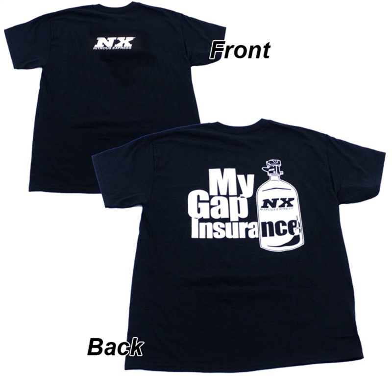 Nitrous Express Gap Insurance T-Shirt XL - Black - 19112XL