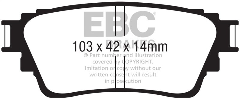 EBC 18-21 Mitsubishi Outlander Yellowstuff Rear Brake Pads - DP42376R