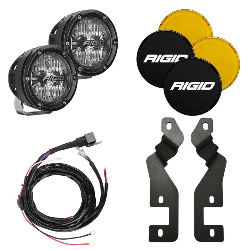 Rigid Industries 2021 Ford Bronco A-Pillar Light Mount Kit (Incl. 4In 360-Series Drive) - 46711