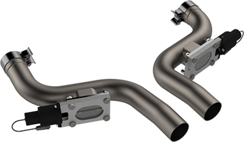 QTP 15-19 Dodge Challenger/Charger 6.2L/6.4L 304SS Aggressor Cutout Dual Mid Pipes - 530115