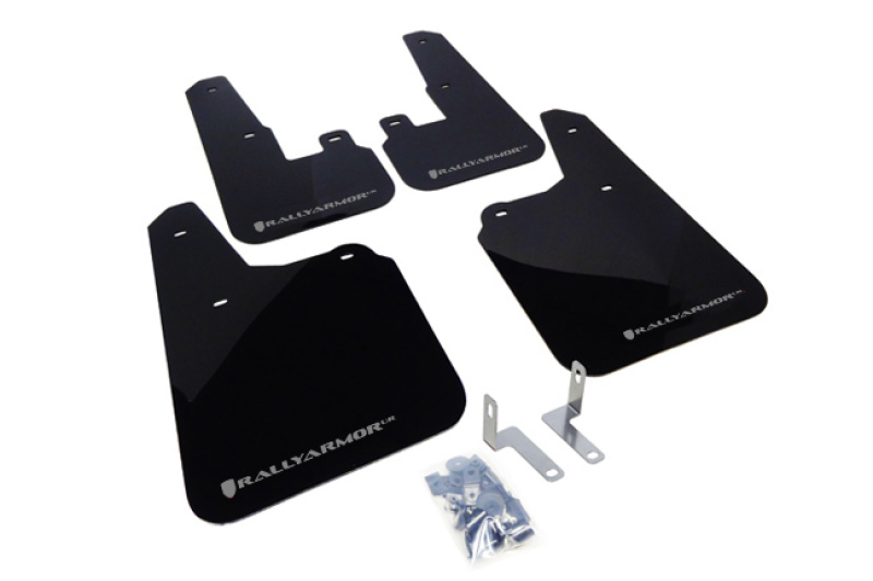 Rally Armor 10-14 Subaru Outback Black UR Mud Flap w/ Silver Logo - MF16-UR-BLK/SIL